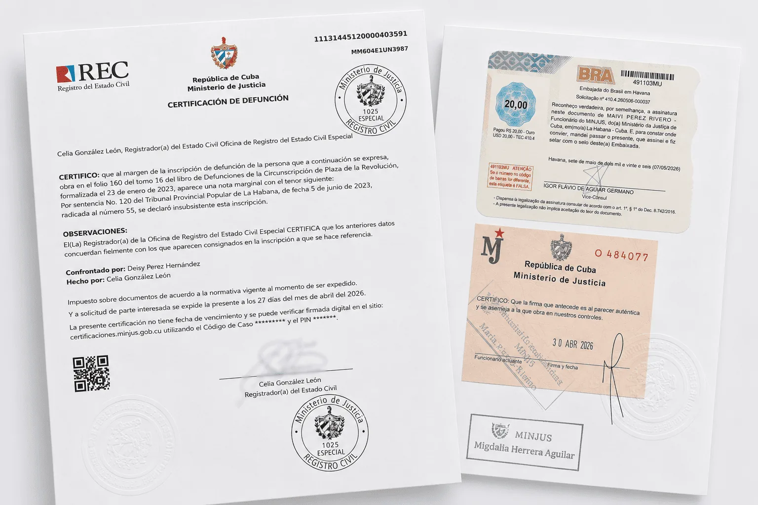 Certificado de Defunción