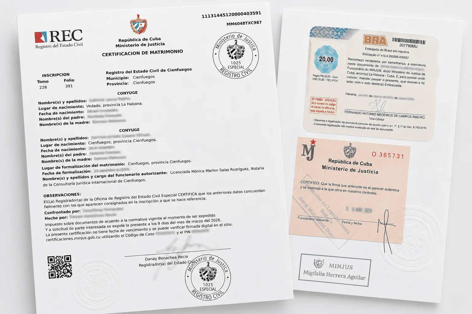 Certificado de Matrimonio