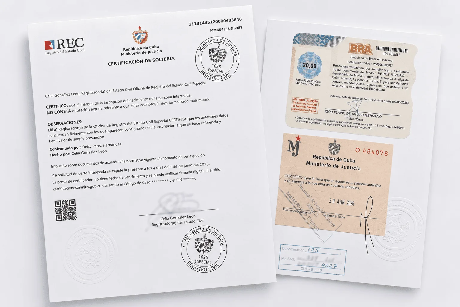 Certificado de Soltería